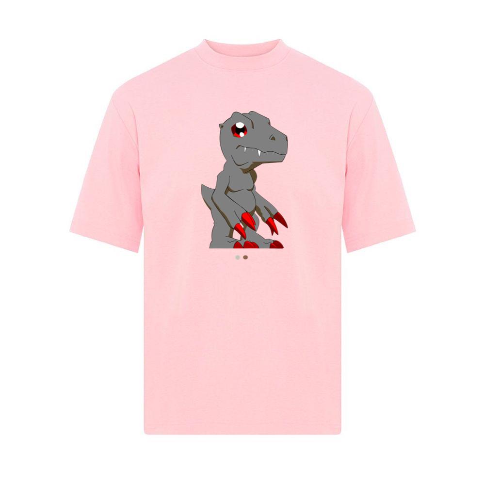 Gray Cartoon Dinosaur With Claws T-Shirts