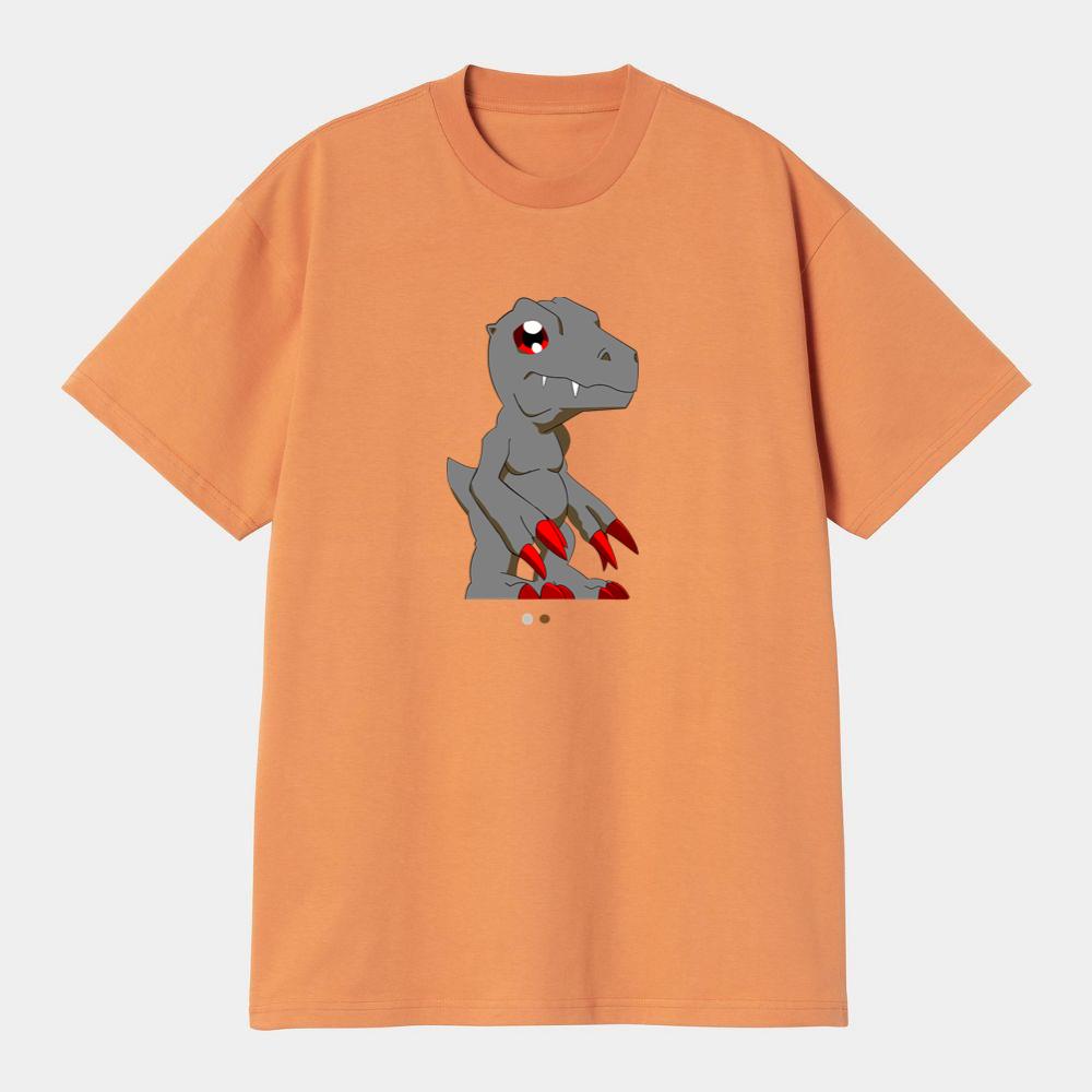 Gray Cartoon Dinosaur With Claws T-Shirts