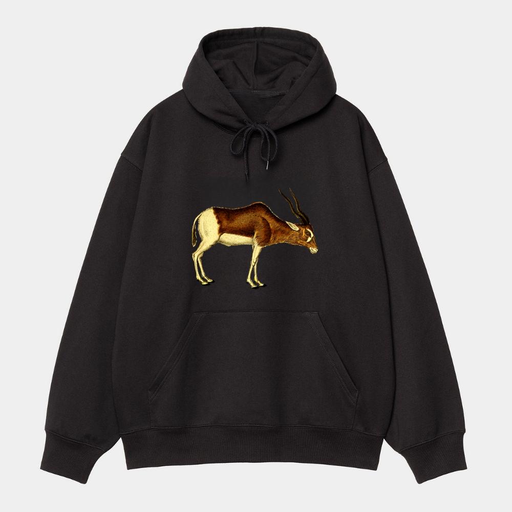 Grazing Brown Horned Antelope Hoodie