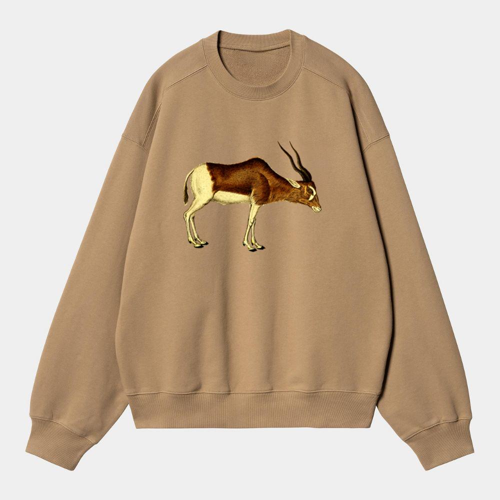 Grazing Brown Horned Antelope Sweatshirt
