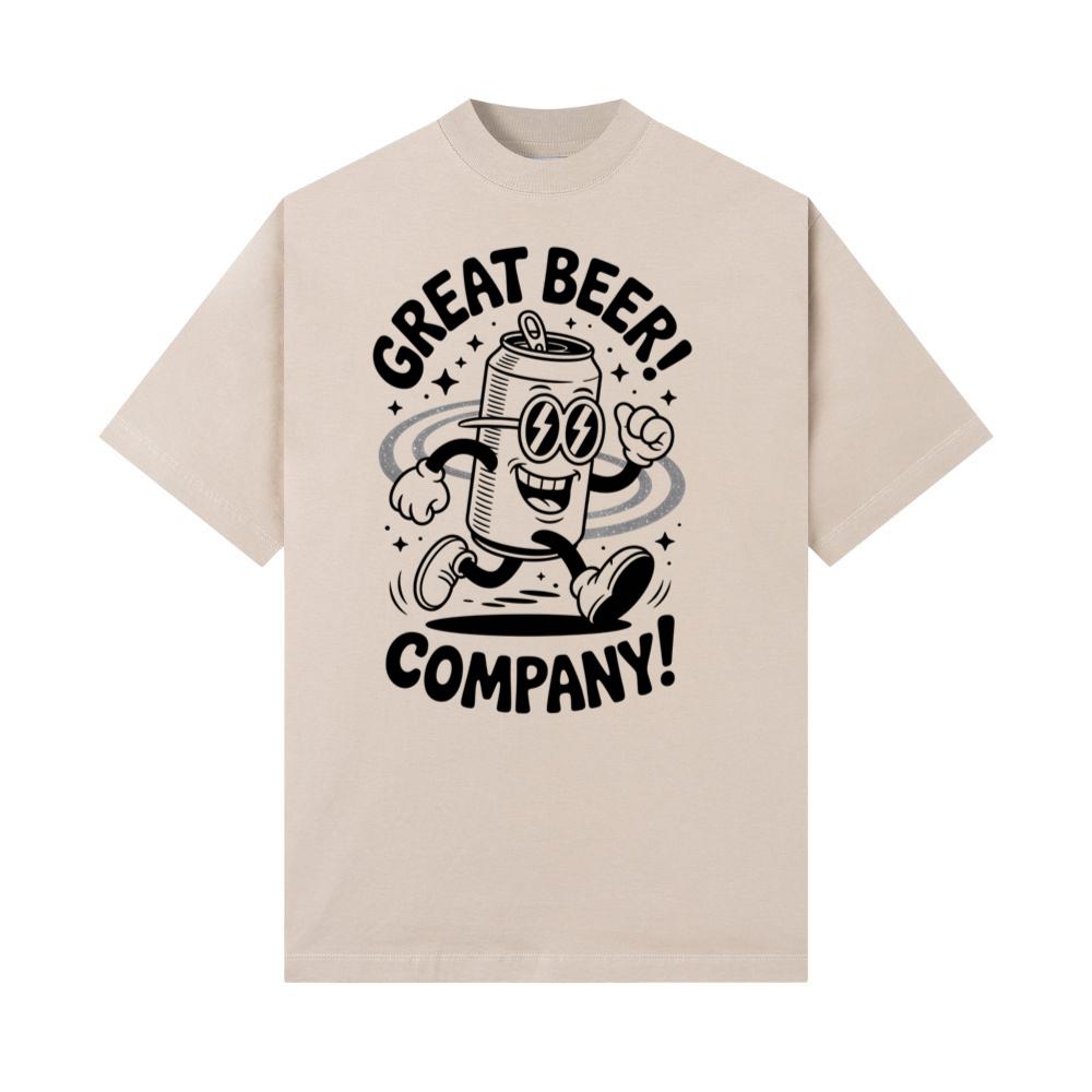 Great Beer Company Retro Funny Beer Graphic T-Shirt - Image 3