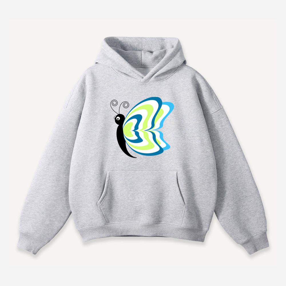 Green Blue Swirl Wing Butterfly Hoodies Dailyverdes