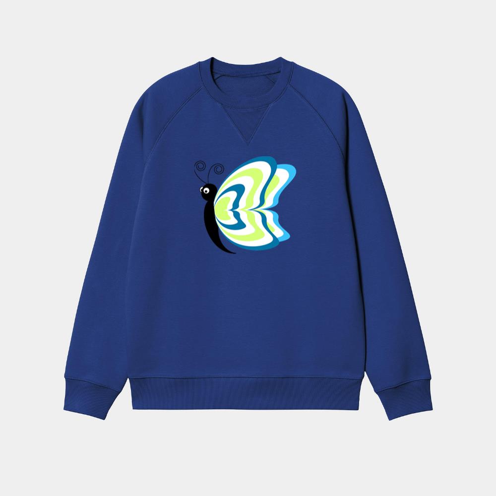 Green Blue Swirl Wing Butterfly Sweatshirt
