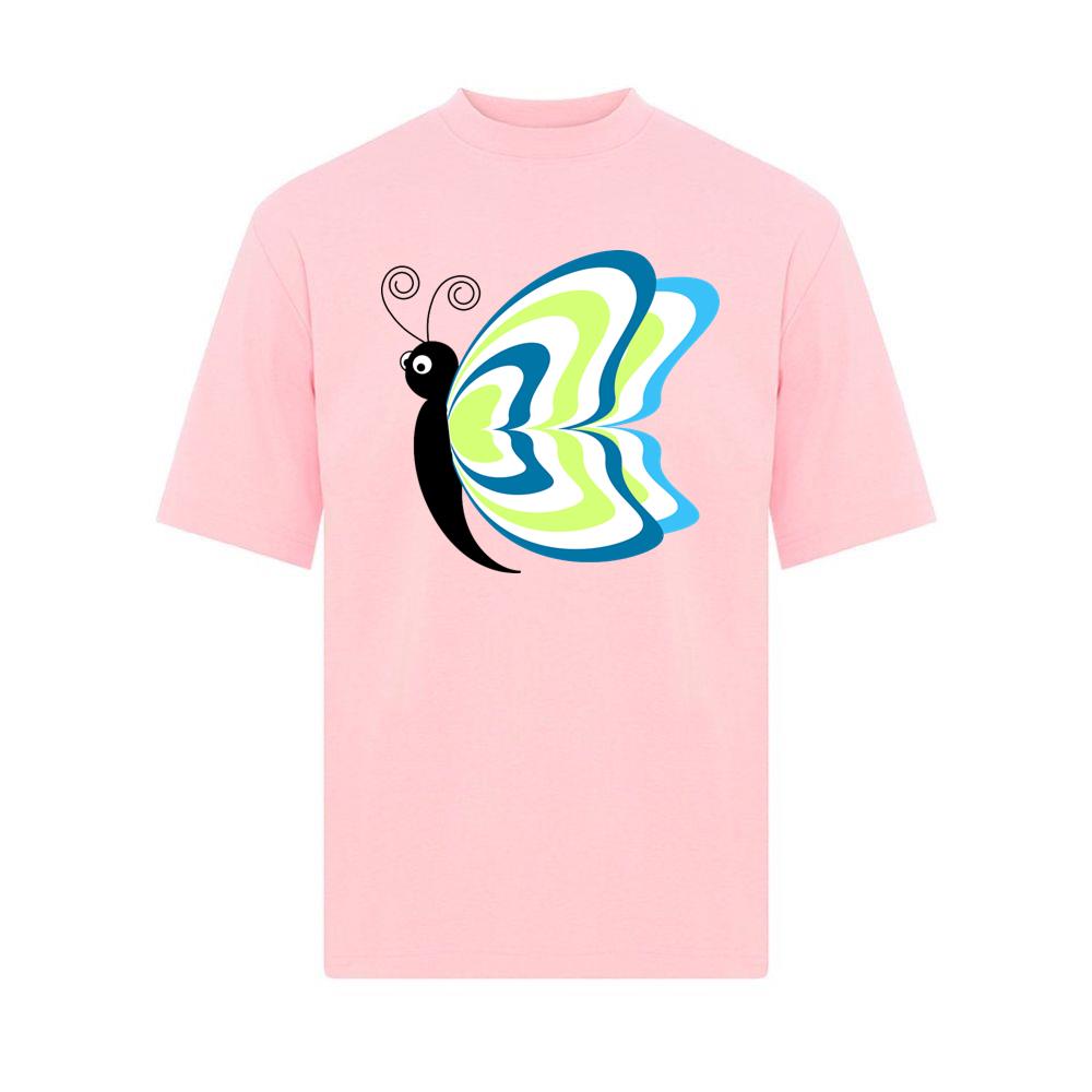 Green Blue Swirl Wing Butterfly T-Shirts