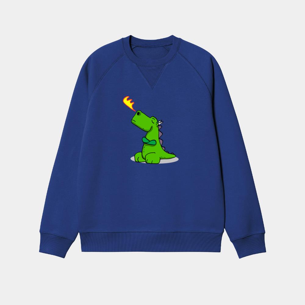 Green Dragon Breathing Fire Sweatshirt