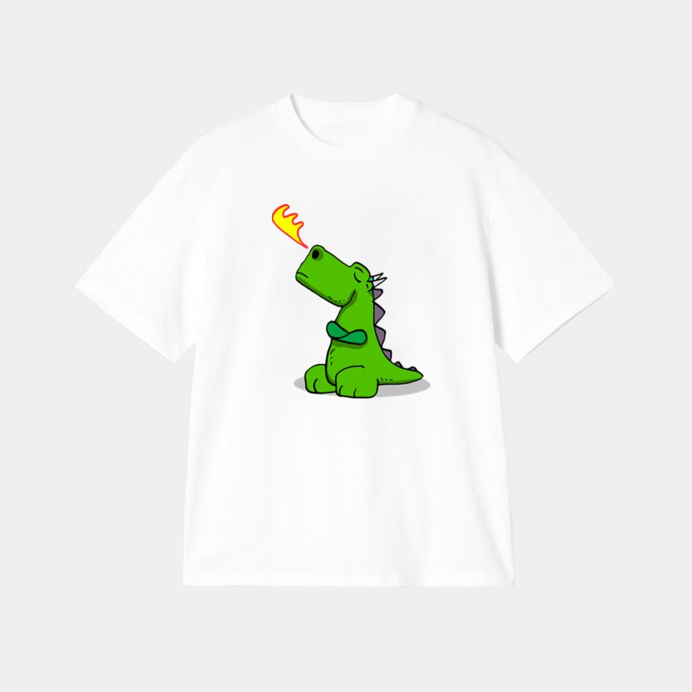 Green Dragon Breathing Fire T-Shirt