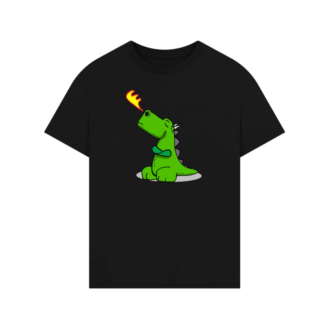 Green Dragon Breathing Fire T-Shirt