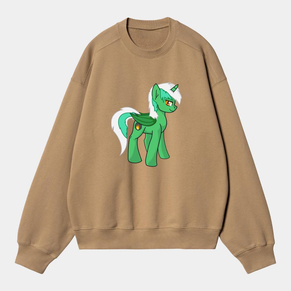 Green Fire Pony Sweatshirt