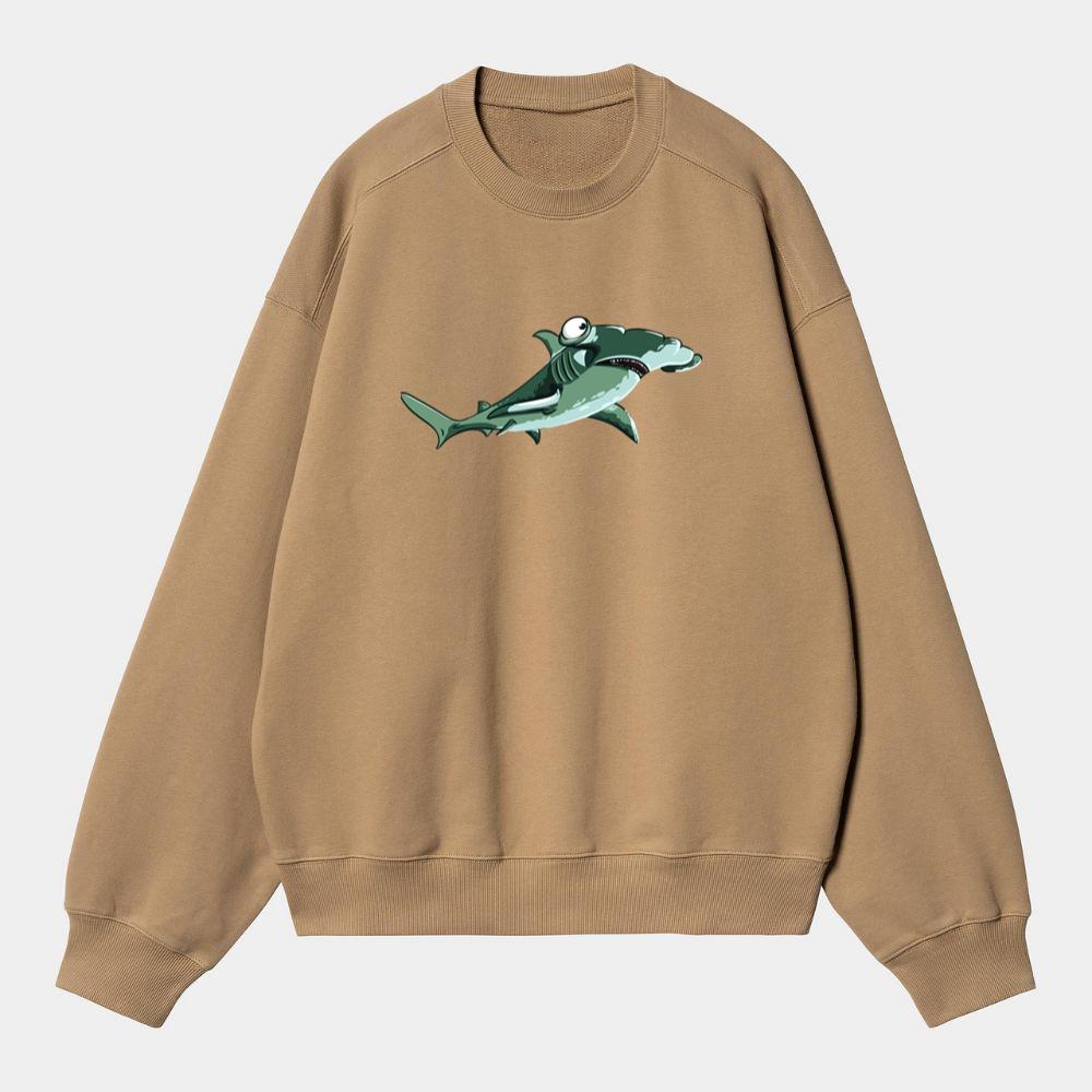 Green Hammerhead Shark Sweatshirt