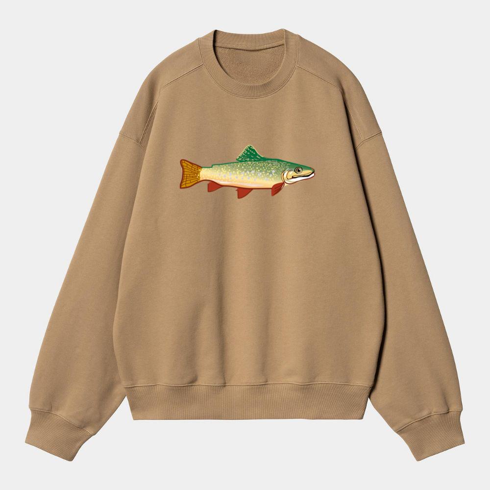 Green Trout Fish Sweatshirt