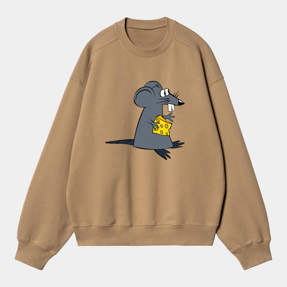 Grey Mouse Loves Cheese Sweatshirt