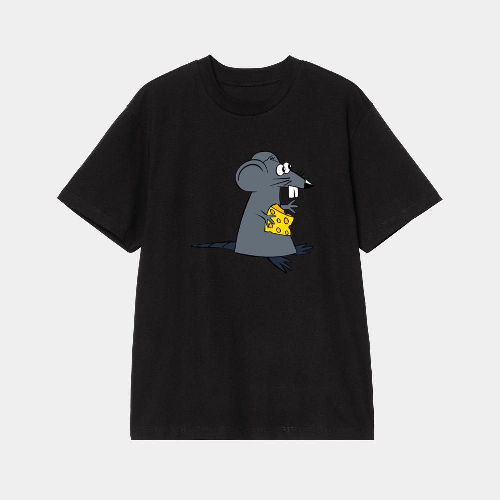 Grey Mouse Loves Cheese T-Shirt