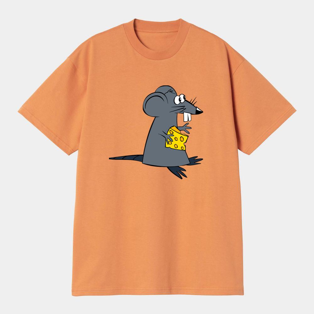 Grey Mouse Loves Cheese T-Shirts
