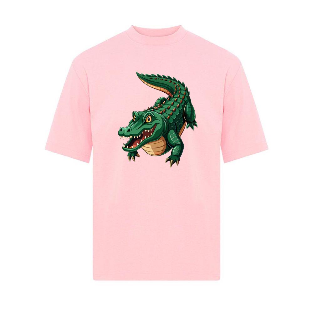 Grinning Green Cartoon Crocodile T-Shirts