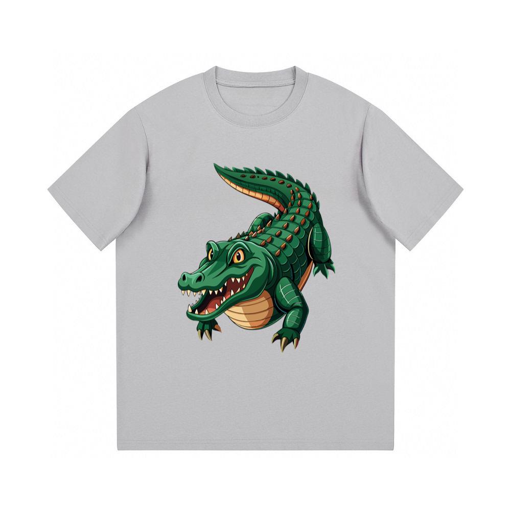Grinning Green Cartoon Crocodile TShirts Shopwify