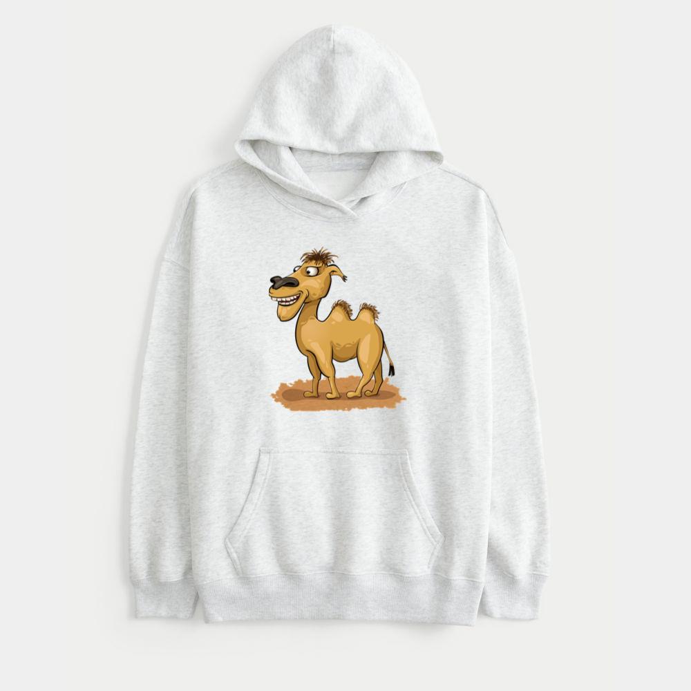Grinning Standing Cartoon Camel Hoodie
