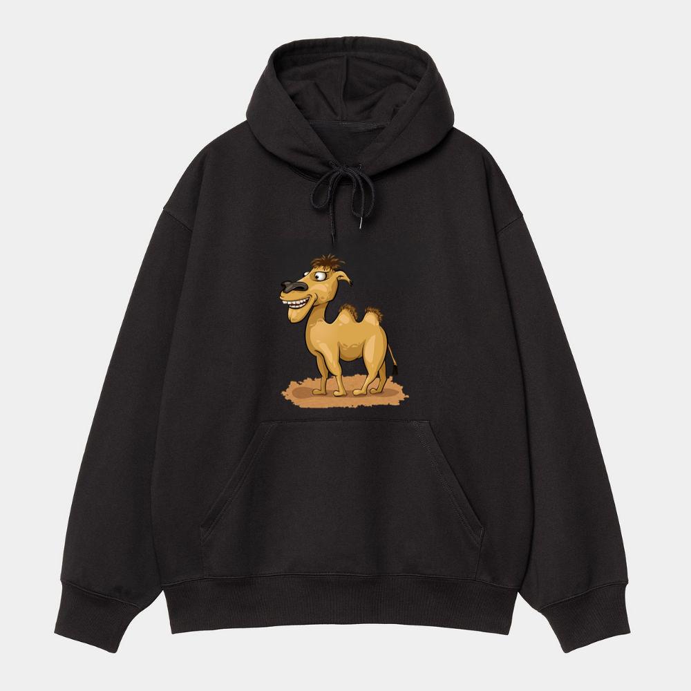 Grinning Standing Cartoon Camel Hoodie