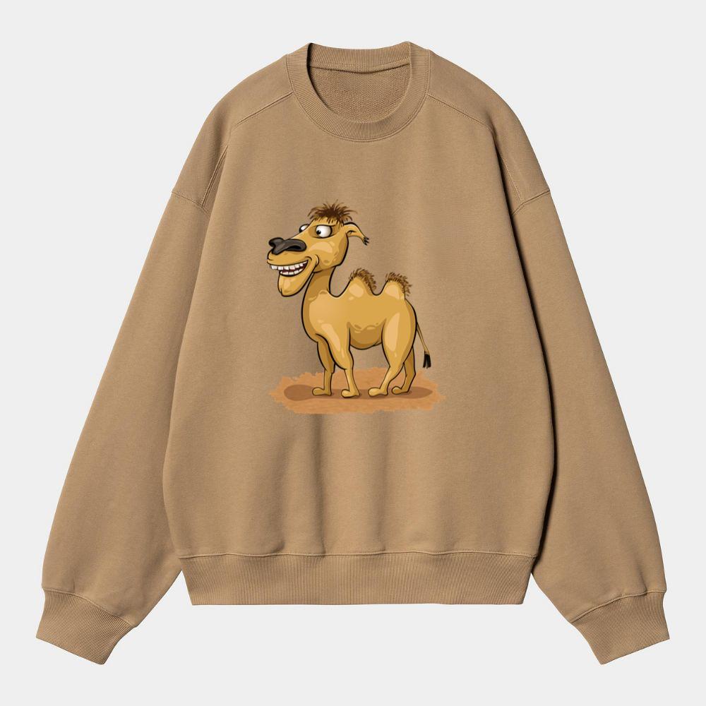 Grinning Standing Cartoon Camel Sweatshirt