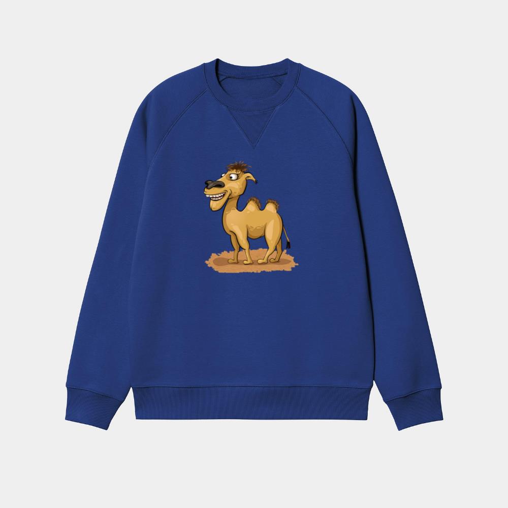 Grinning Standing Cartoon Camel Sweatshirt