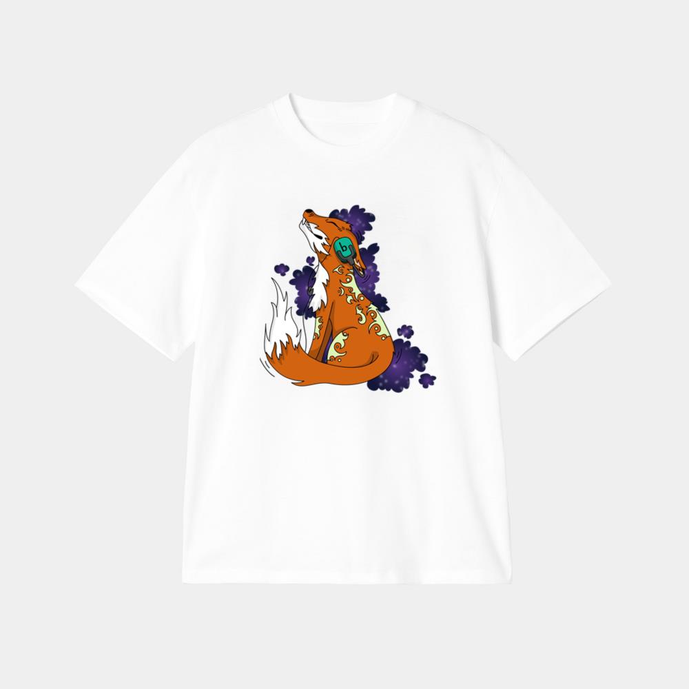 Groovy Patterned Fox Vibes T-Shirt
