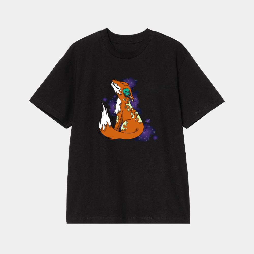 Groovy Patterned Fox Vibes T-Shirt