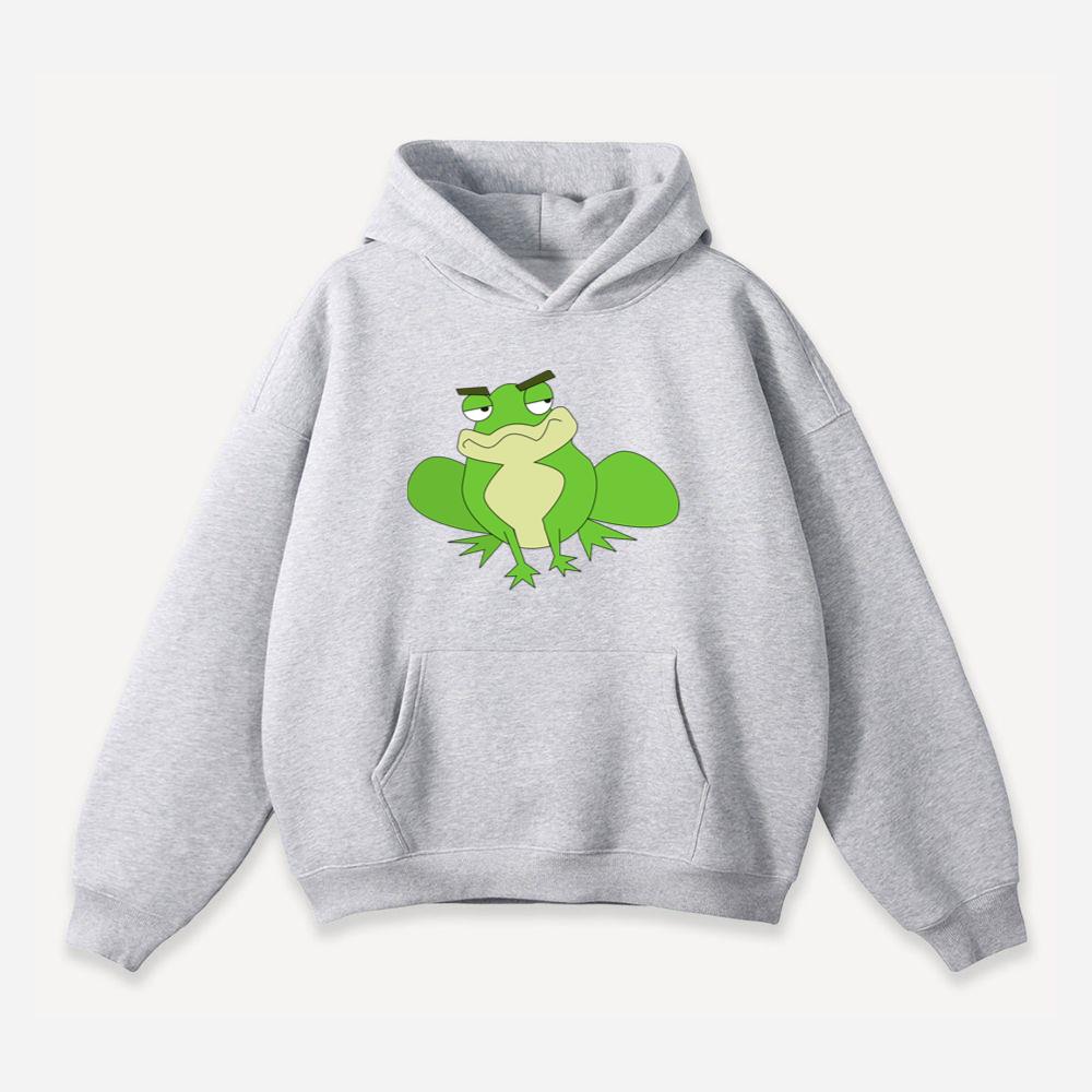 Grumpy Cartoon Frog Hoodies Dailyverdes