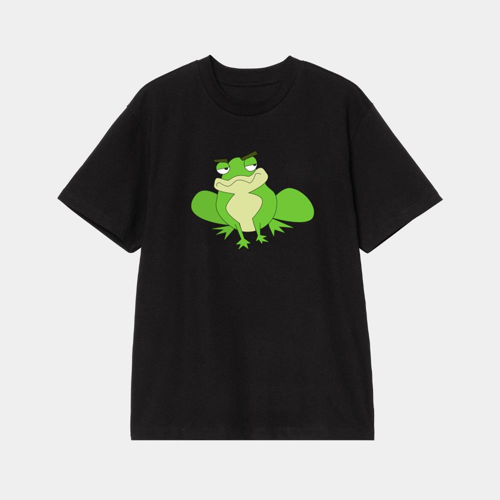 Grumpy Cartoon Frog T-Shirt