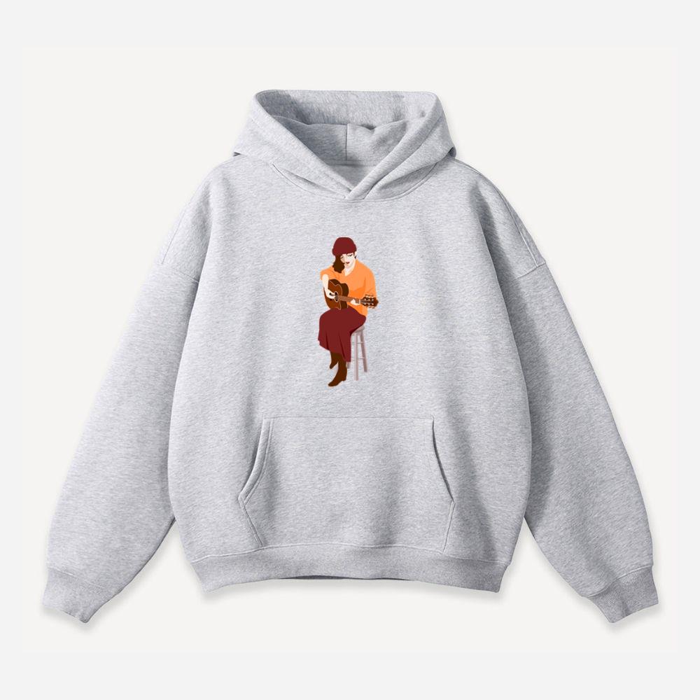 Guitar Girl in Hat Hoodies Dailyverdes