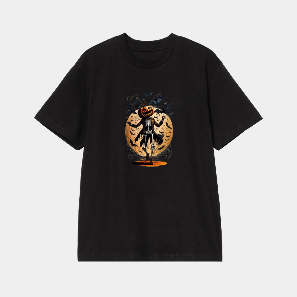 Halloween Bat Surrouding Pumpkin Night T-Shirt