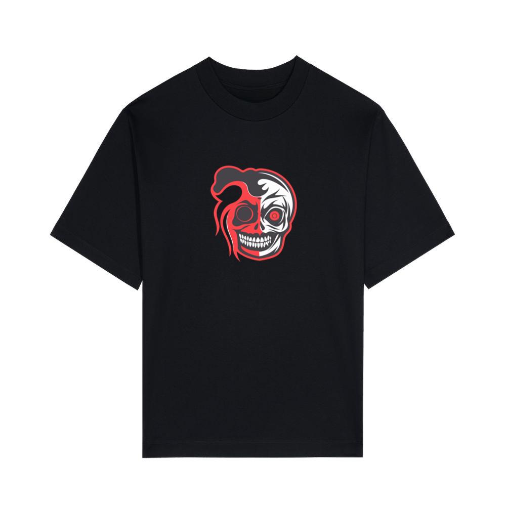 Halloween Cool Half Face Skeleton T-Shirts