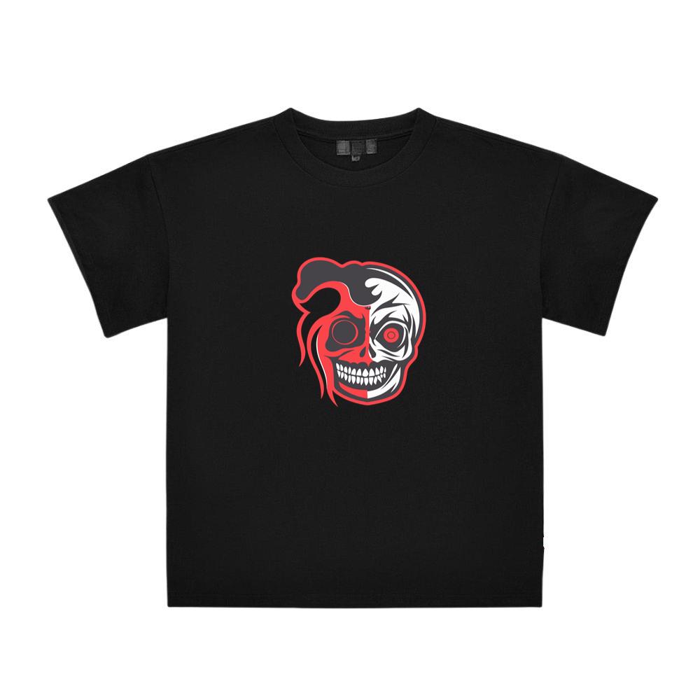 Halloween Cool Half Face Skeleton T-Shirts