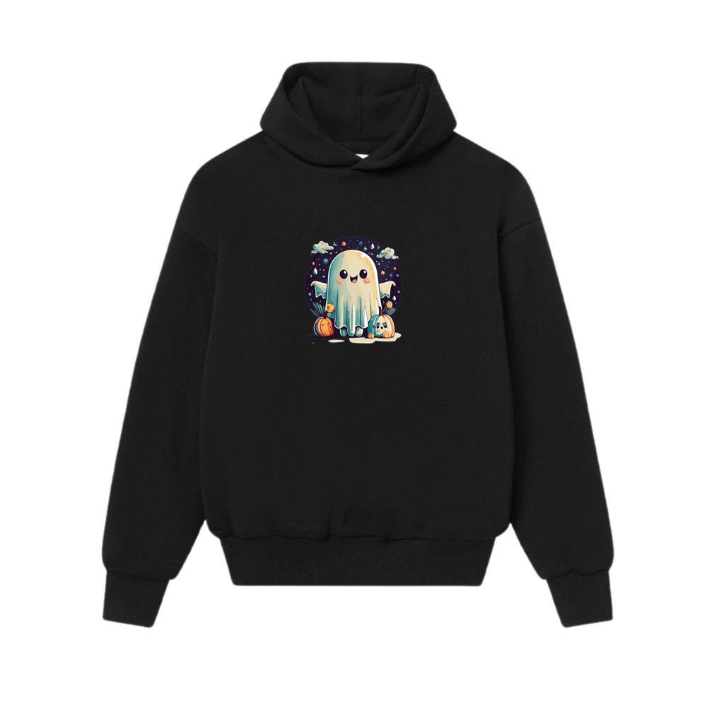 Halloween Funny Ghost With Pumpkin Friends Hoodies