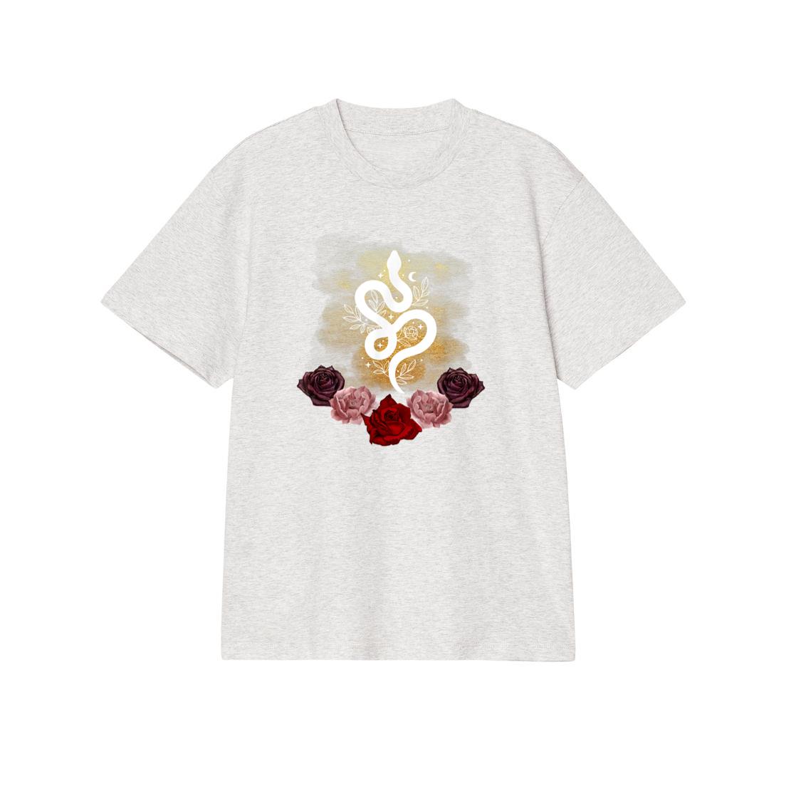Halloween Snakes and Roses Mystical Witchy Gold T-Shirt