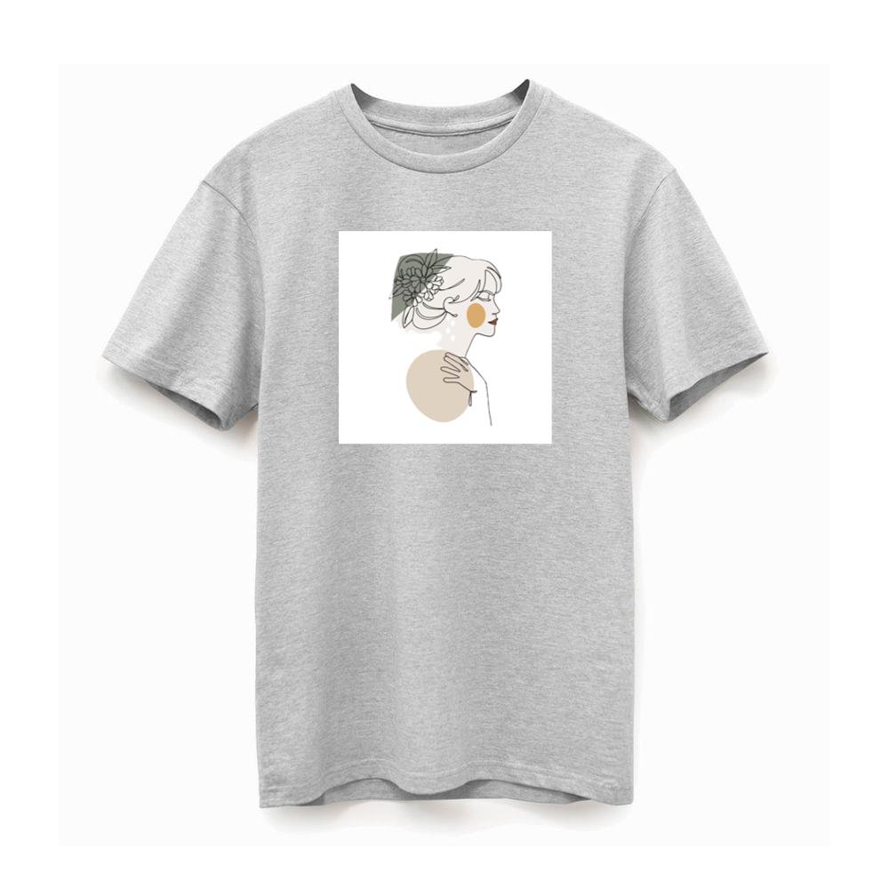 Hand Drawn Lady With Flower Hat T-Shirts