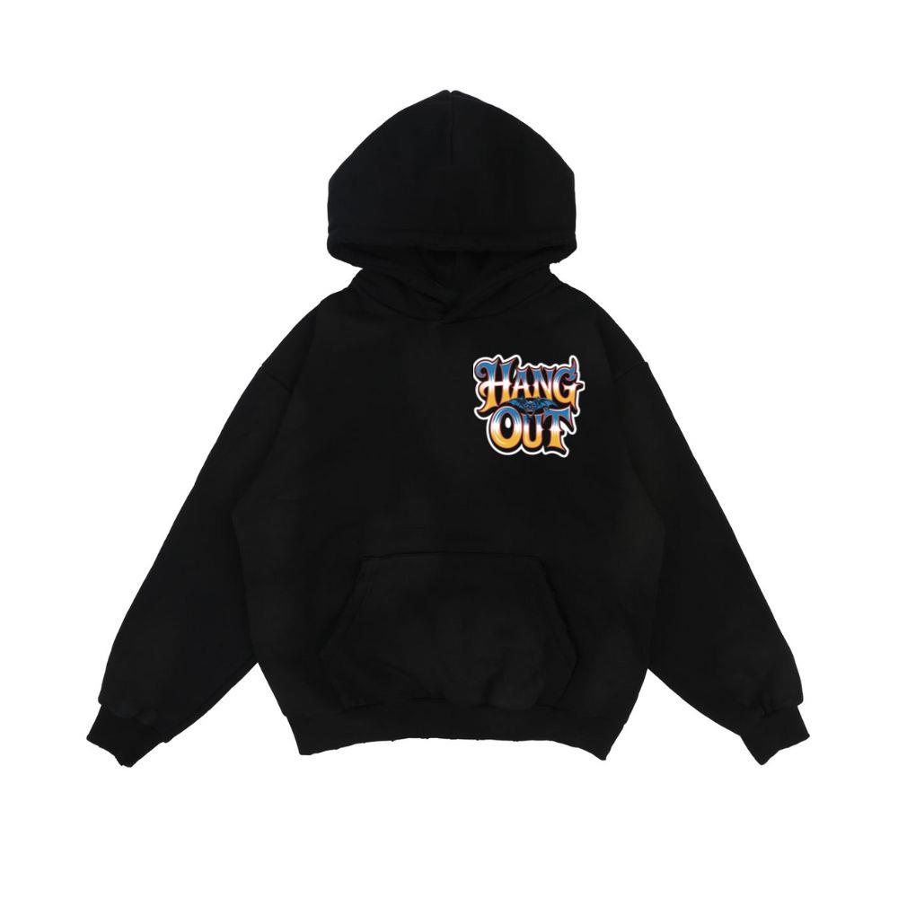Hang Out Retro Street Graphic Hoodie