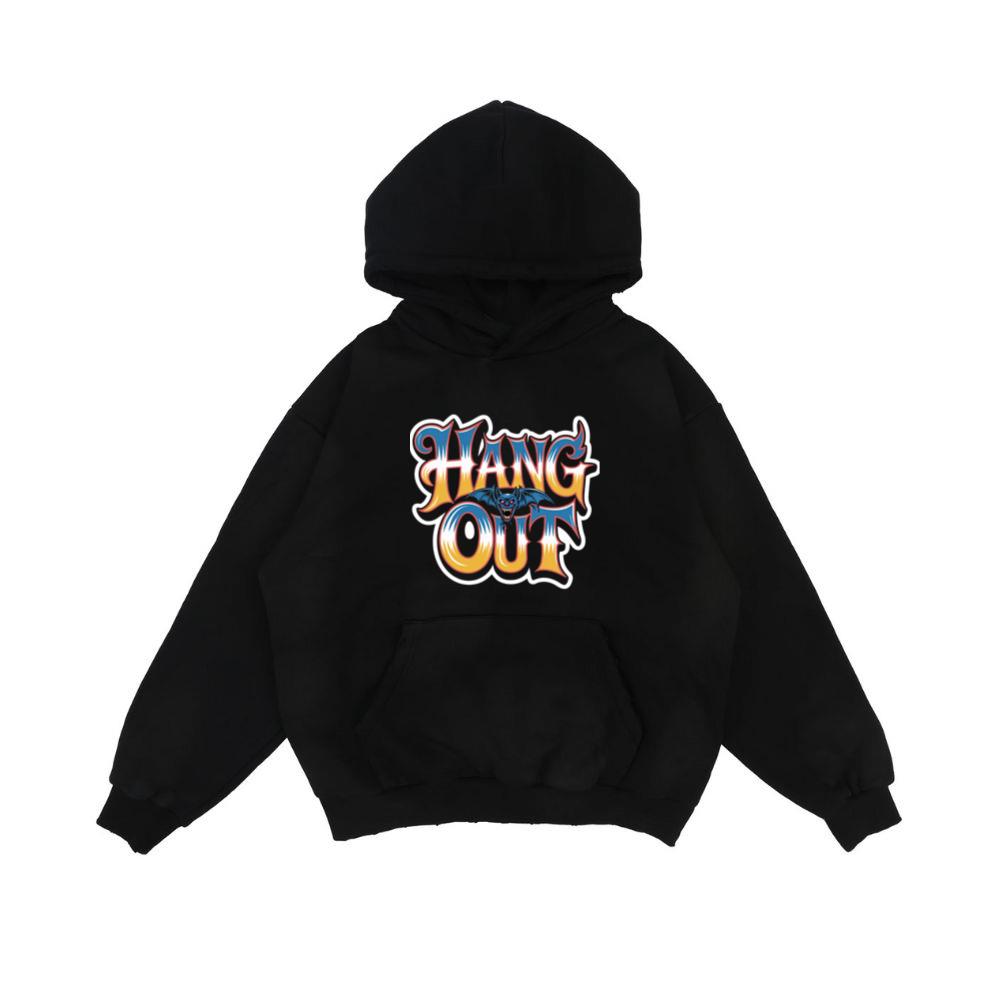 Hang Out Retro Street Graphic Hoodie