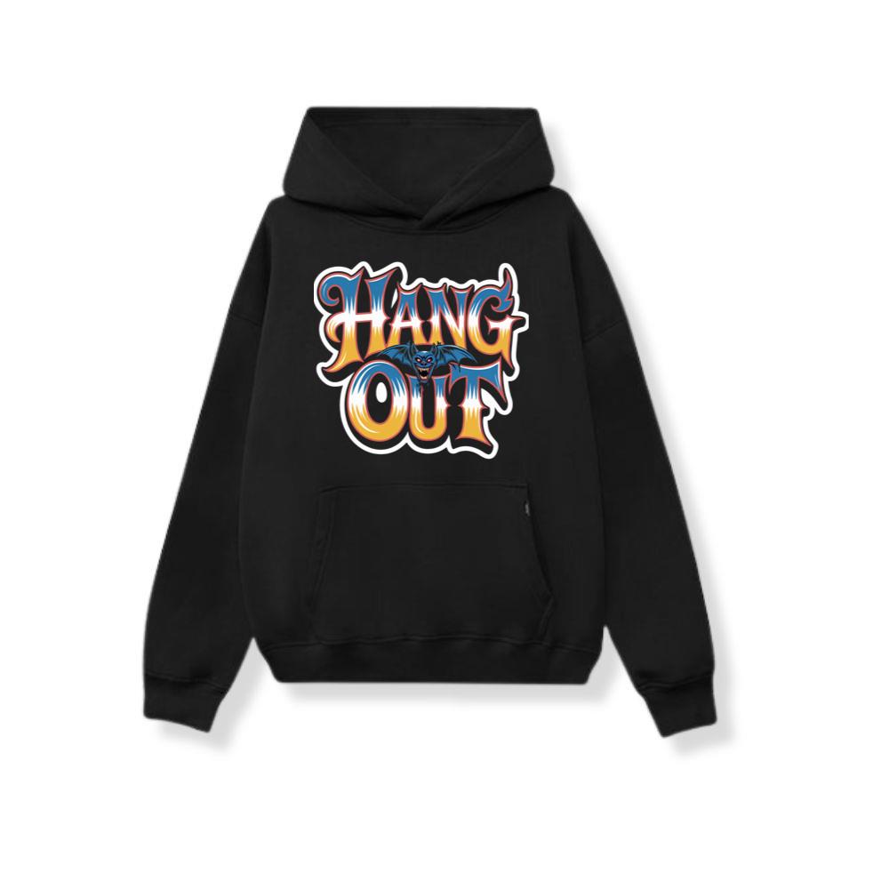Hang Out Retro Street Graphic Hoodie