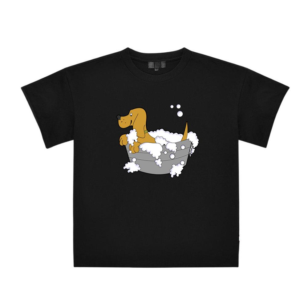 Happy Dog Taking a Bath T-Shirts