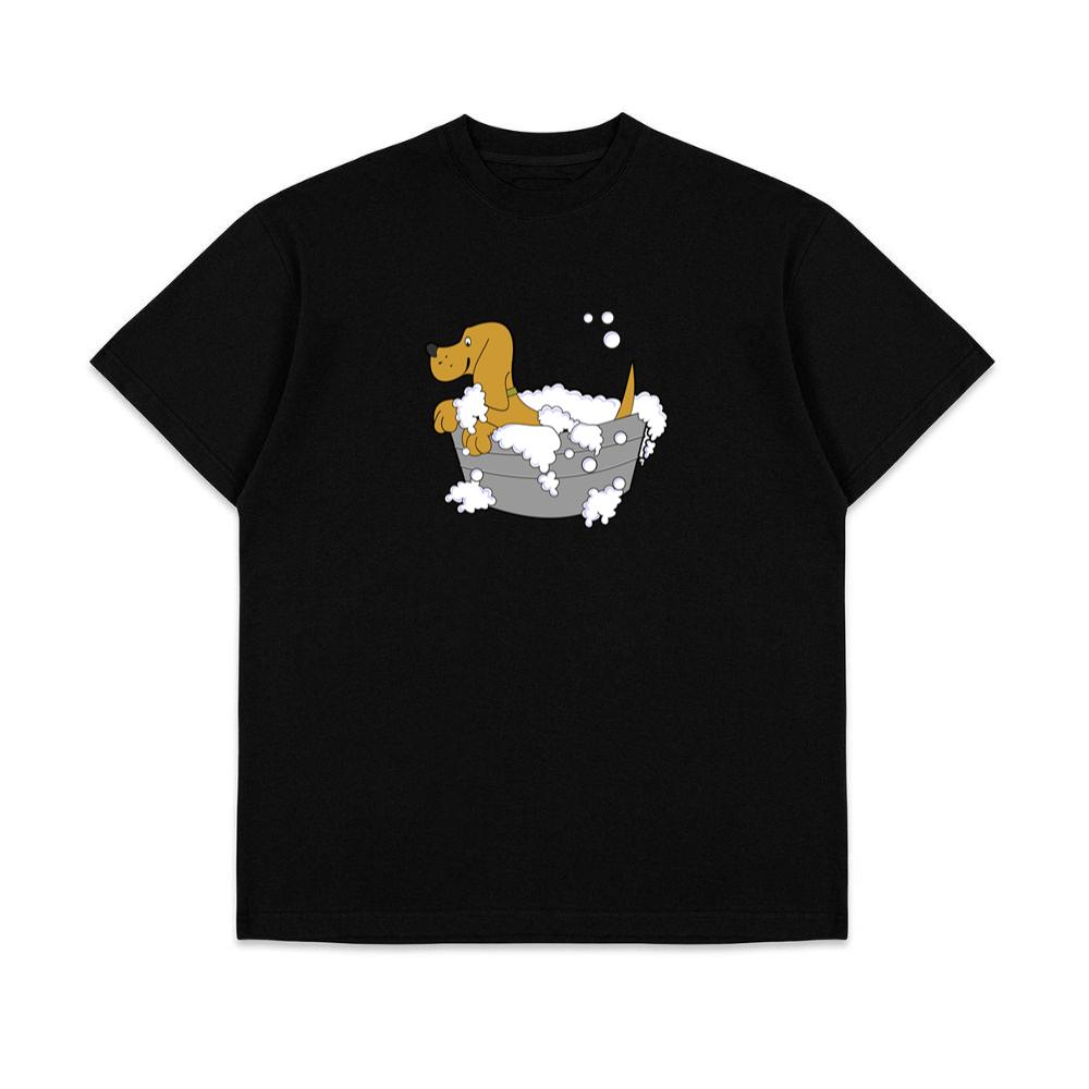 Happy Dog Taking a Bath T-Shirts