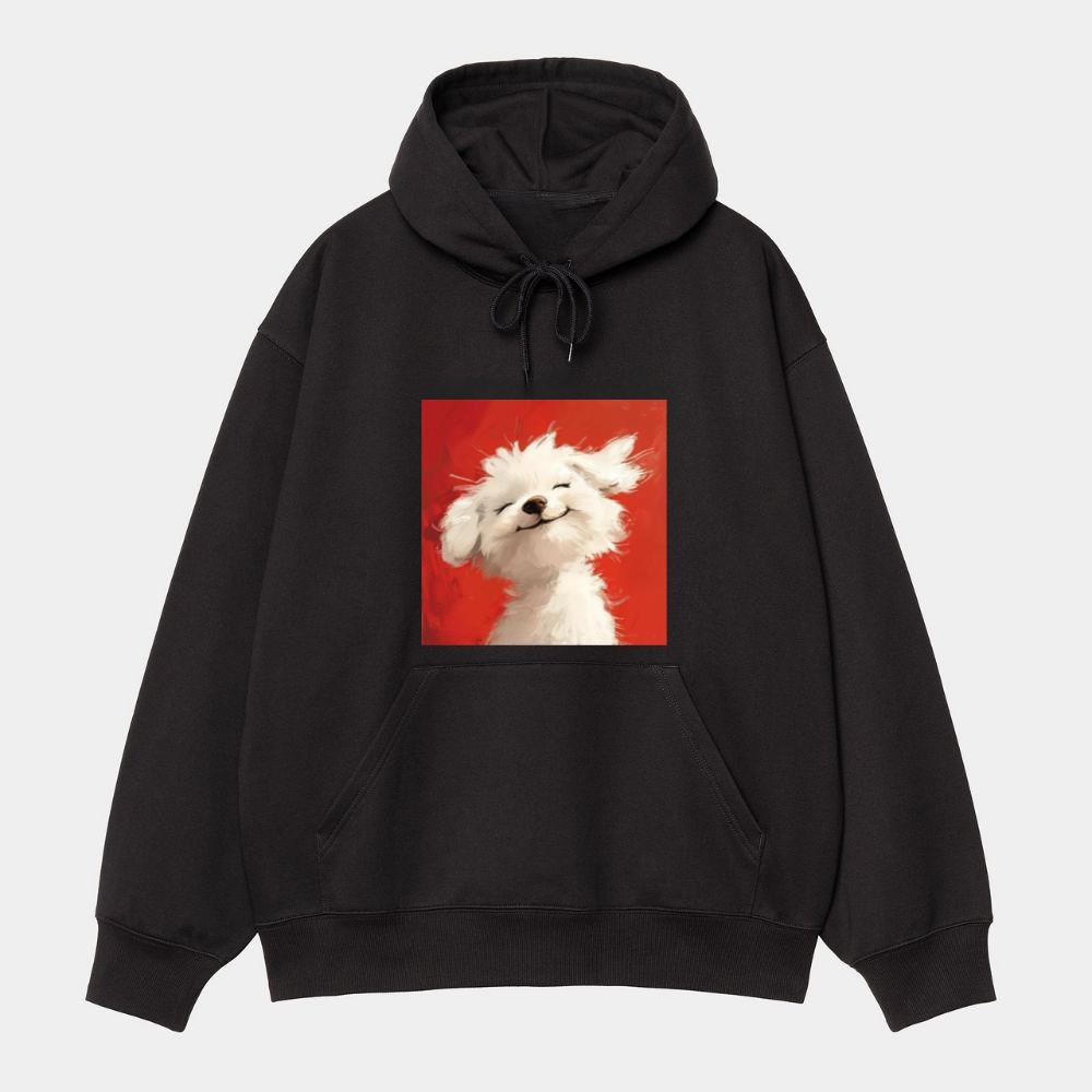 Happy Fluffy Dog Hoodie