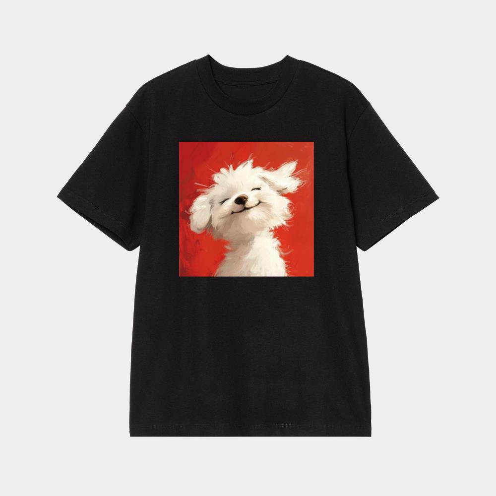 Happy Fluffy Dog T-Shirt