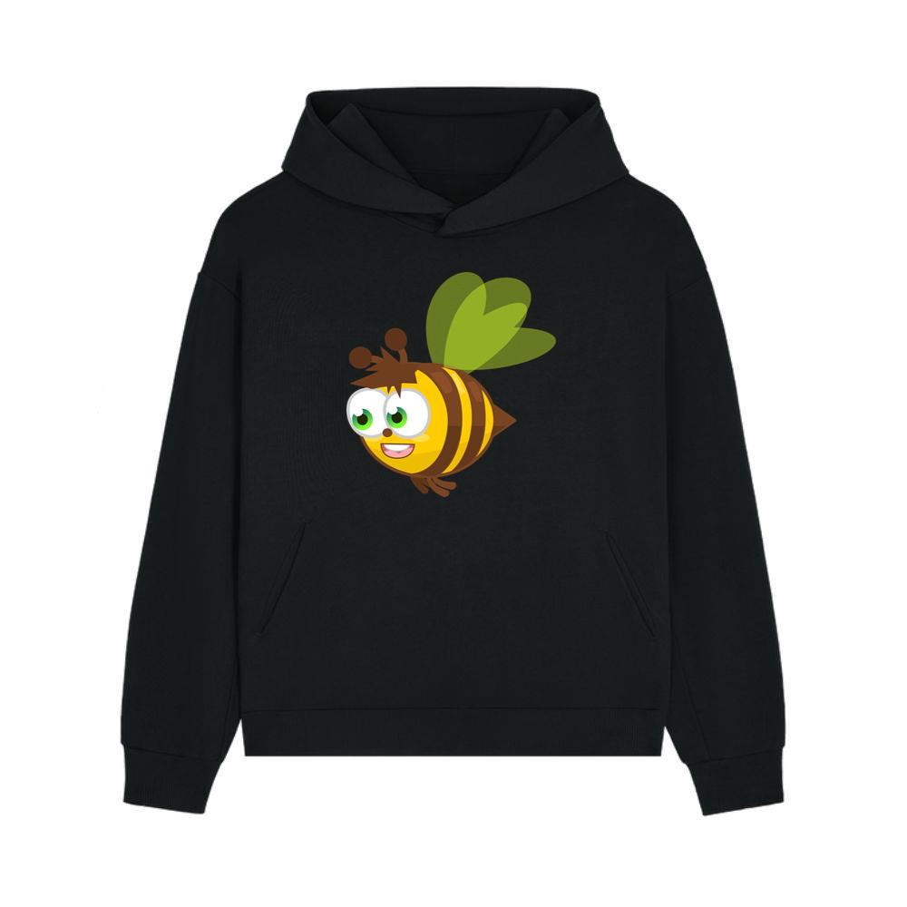 Happy Flying Cartoon Bee Hoodie