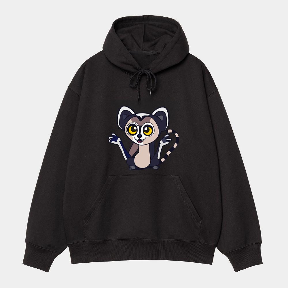 Happy Lemur with Big Eyes Hoodie