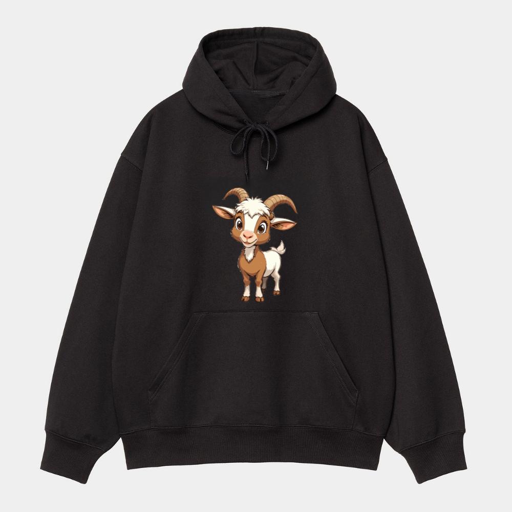 Happy Little Cartoon Goat Hoodie