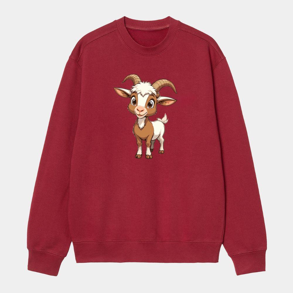 Happy Little Cartoon Goat Sweatshirt
