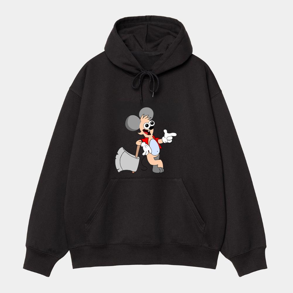 Happy Mouse With Axe Hoodie