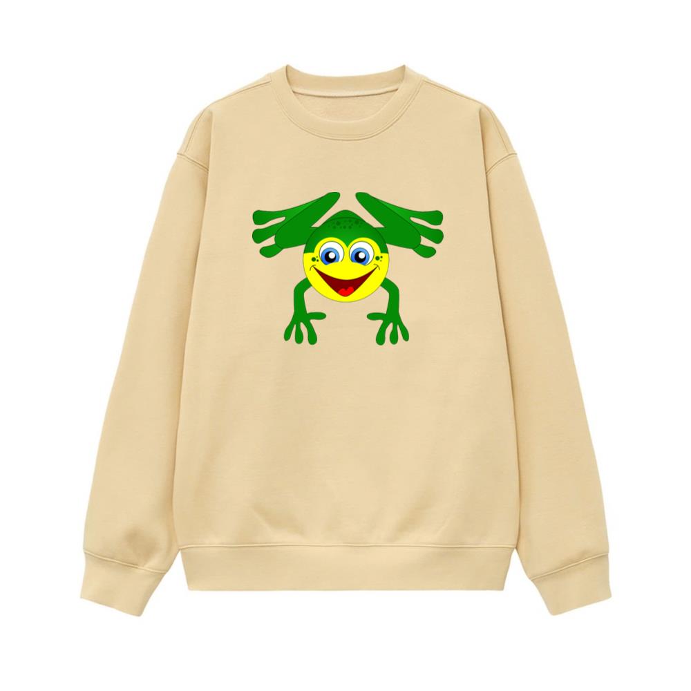 Happy Smiling Cartoon Frog Sweatshirt