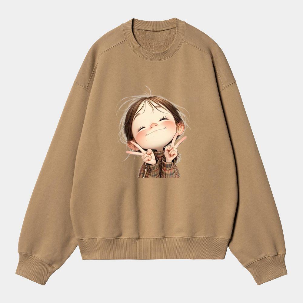 Happy Winking Girl Sweatshirt