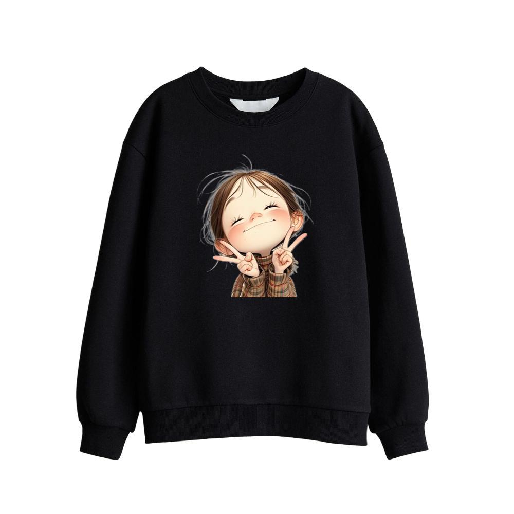 Happy Winking Girl Sweatshirts