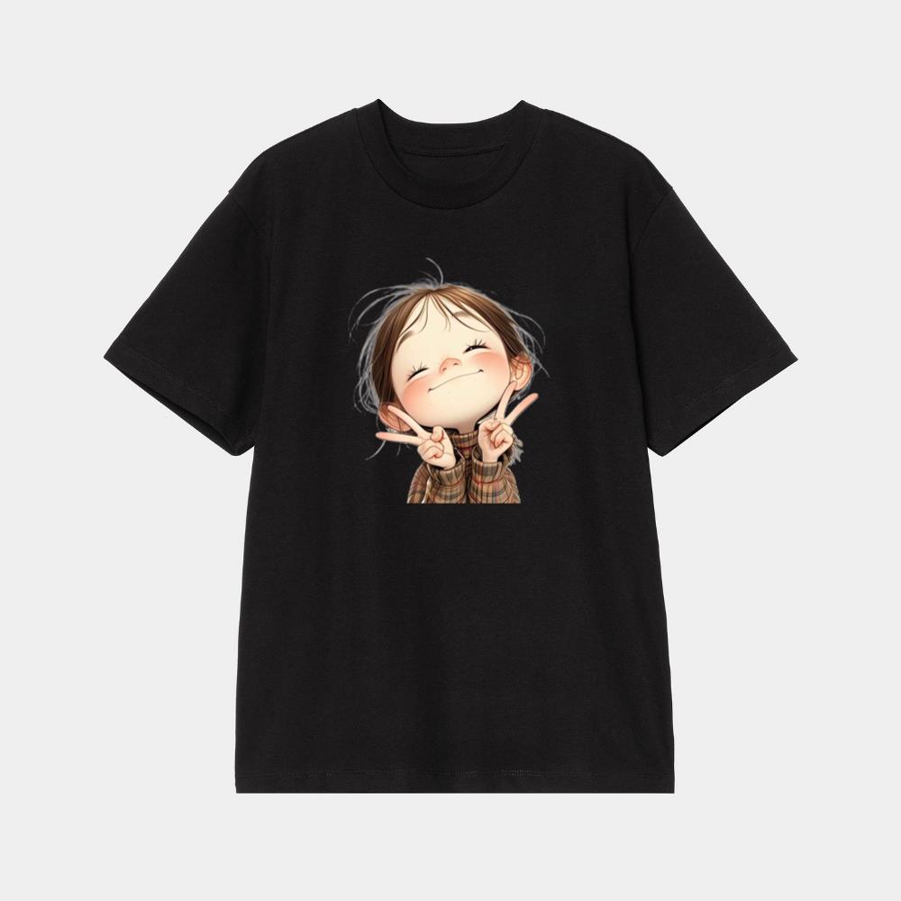 Happy Winking Girl T-Shirt